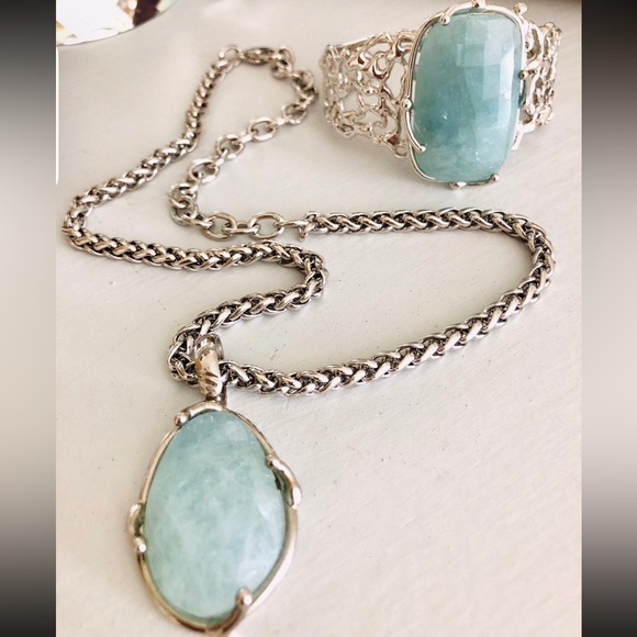 🔥Vintage Demi semi precious crystal bracelet necklace set - Picture 6 of 17